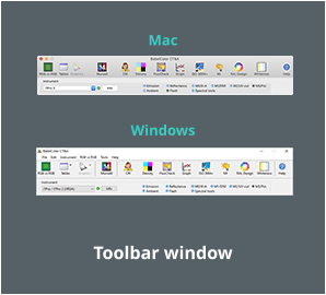 Toolbar window Mac Windows