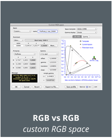 RGB vs RGB custom RGB space