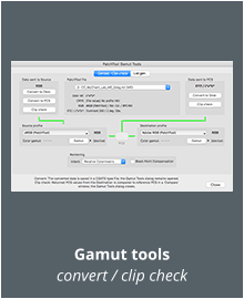 Gamut tools convert / clip check