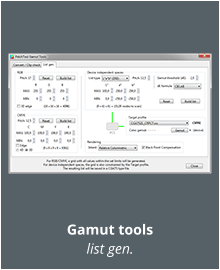 Gamut tools list gen.